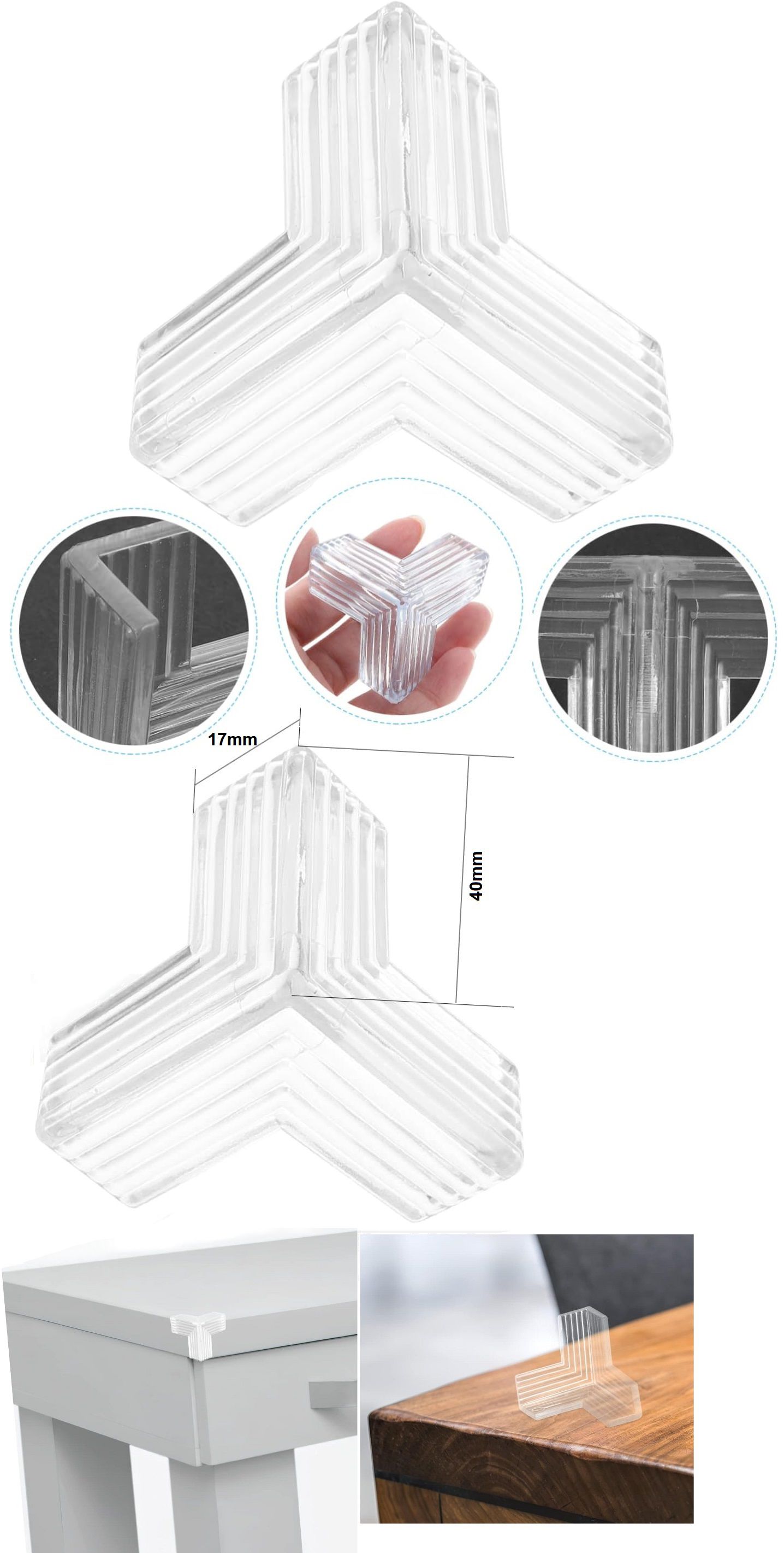 Cantoneras adhesivas - T - 40mm Estriada